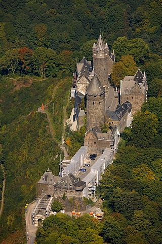 Aerial photo, Altena Castle, Lenne River, Altena, Maerkischer Kreis, Sauerland, North Rhine-Westphalia, Germany, Europe