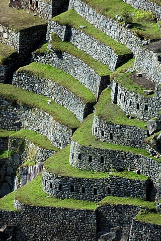 Terraces of Machu Picchu, Peru, South America