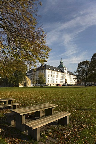 South wing and main entrance of Schloss Gottorf, Gottorf Palace, which today accommodates the federal state museum, Schleswig an der Schlei, Schleswig-Holstein, Northern Germany, Germany, Europe