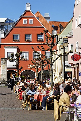 Kleiner Platz, Little Square, Erding, Upper Bavaria, Germany, Europe