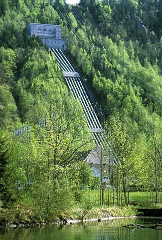 Walchensee power plant, Kochel, Upper Bavaria, Germany, Europe