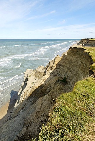 Steep coast near Lonstrup, Jutland, Denmark, Europe