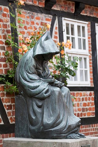 Franciscan monk, Stade, Altes Land, Lower Saxony, Germany, Europe