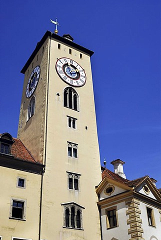 Guildhall, Regensburg, Upper Palatinate, Bavaria, Germany, Europe