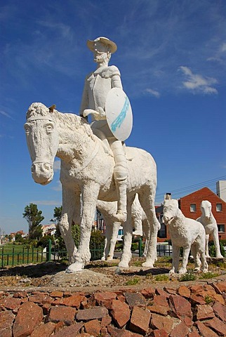 Monument for Don Quixote, Don Quijote de la Mancha and Sancho Panza, Puerto Madryn, Chubut Province, Patagonia, Argentina, South America