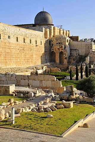 Al-Aksa Mosque on the temple mountain, Jerusalem, Israel, Near East, Orient