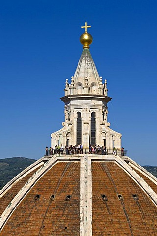 Duomo, viewing platform on the cathedral, Florence, Firenze, Tuscany, Italy, Europe