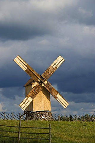 Windmill, Post mill, Saaremaa, Baltic Sea Island, Estonia, Baltic States, Northeast Europe, PublicGround