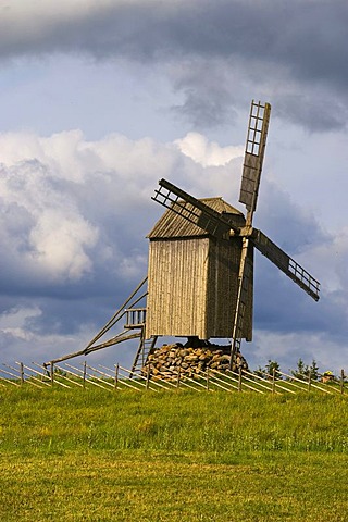 Windmill, Angla, Saaremaa, Baltic Sea Island, Estonia, Baltic States, Northeast Europe