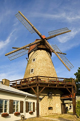 Windmill, Veski Trahter, Kuressaare, Saaremaa, Baltic Sea Island, Estonia, Baltic States, Northeast Europe