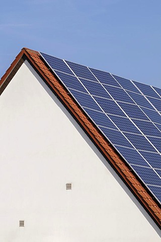 Solar collectors on a roof