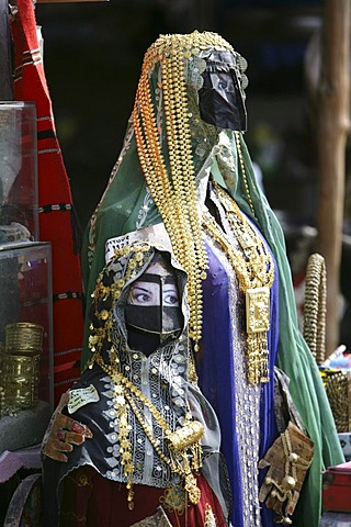 Typical souvenirs at Souq al Waqif market, the oldest Souq or bazaar in the country, Doha, Qatar