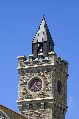 Porthleven Clocktower, Porthleven, Cornwall, Great Britain, Europe