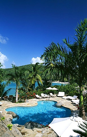 Swimming pool of the Little Dix Bay Resort on Virgin Gorda Island, British Virgin Islands, Caribbean