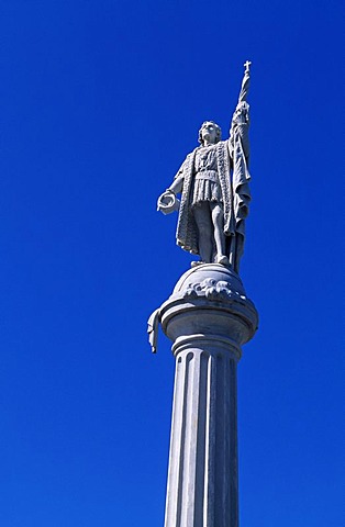 Columbus column, historic city centre, San Juan, Puerto Rico, Caribbean