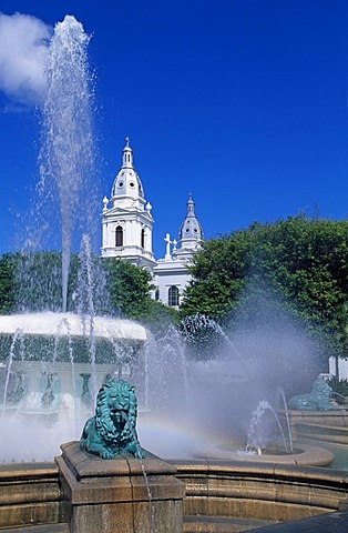 Cathedral, Plaza de las Delicias Square, Ponce, Puerto Rico, Caribbean