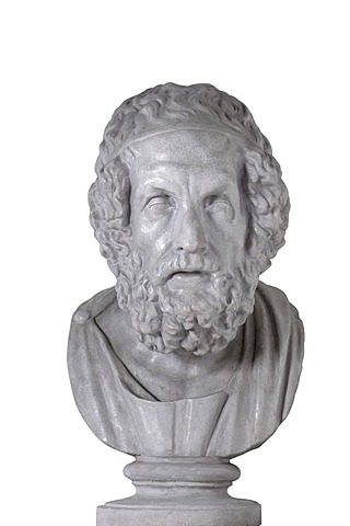 Bust of Homer, Greek archetypos, about 50 BC