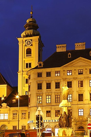 Austriabrunnen, Schubladkastenhaus, Schottenkirche, Freyung, Vienna, Austria, Europe