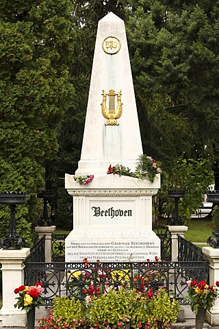 Ludwig van Beethoven sepulchral stone, Wiener Zentralfriedhof, cemetery, Vienna, Austria, Europe