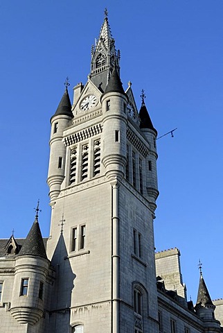 Town House Clock Tower, Aberdeen, Scotland, Great Britain, Europe