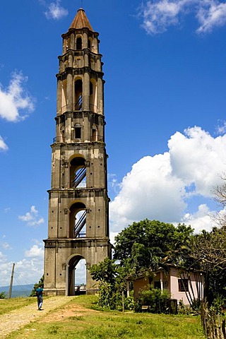 Iznaga Tower in the Valle de los Ingenios, Sancti-Spiritus province, Cuba, Latin America