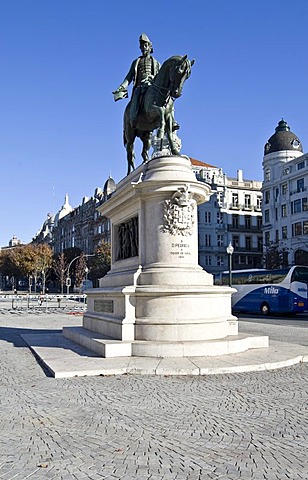 Memorial to the king Pedro IV, in Parca da Liberdade, Porto, UNESCO World Heritage Site, Portugal, Europe