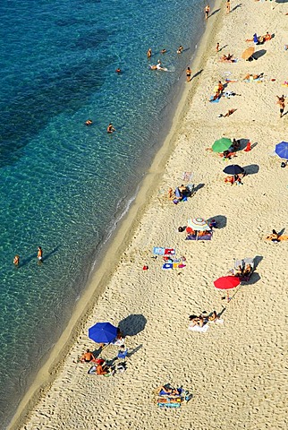 Beach, Tropea, Vibo Valentia, Calabria, Tyrrhenian Sea, South Italy, Italy, Europe