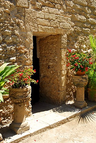 Arabian baths, Banys Arabs, inner courtyard, Patio, historic city centre of La Portella, Ciutat Antiga, Palma de Mallorca, Mallorca, Balearic Islands, Spain, Europe