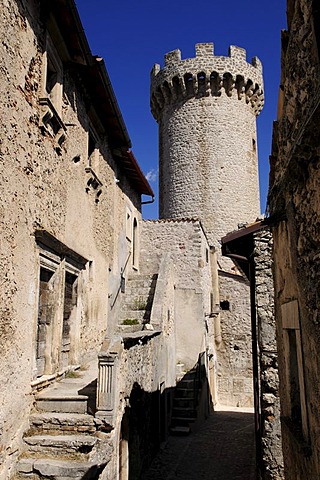 Fortified tower, San Stefano di Sessanio, Abruzzo, Italy, Europe