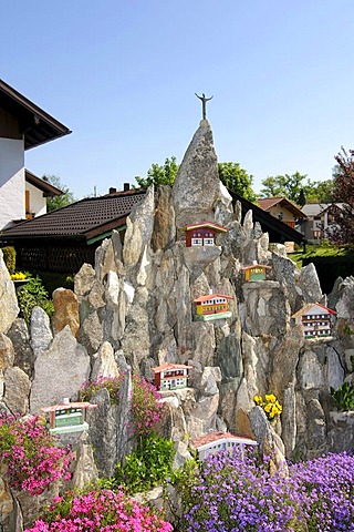 Rockery in Seeon, Chiemgau, Bavaria, Germany, Europe