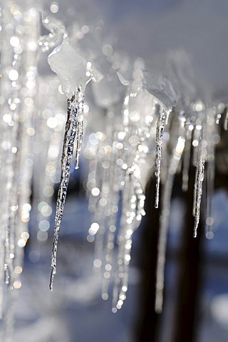 Icicles on Dunton Hot Springs Lodge in Colorado, USA