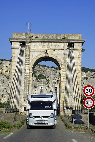 Campervan at Bourg-Saint-Andeol, Rhone, Ardeche, Rhone-Alpes, France, Europe