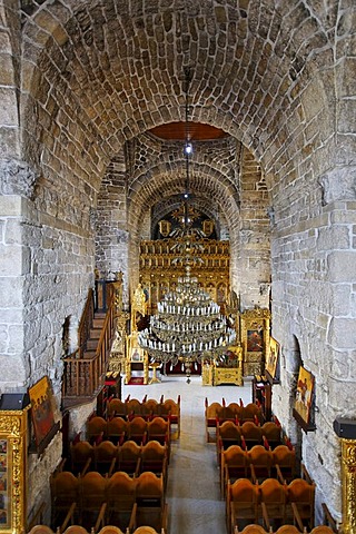 Interior of the Lazarus Church, altar, chairs, Larnaca, Cyprus, Asia