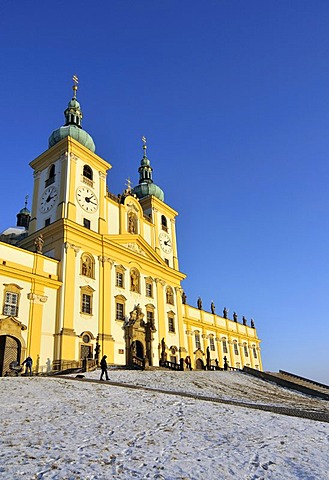 Baroque "Basilica Minor", Church of Visitation of Virgin Mary, on Svaty Kopecek, Holy Hill, near Olomouc, Czech Republic, Europe