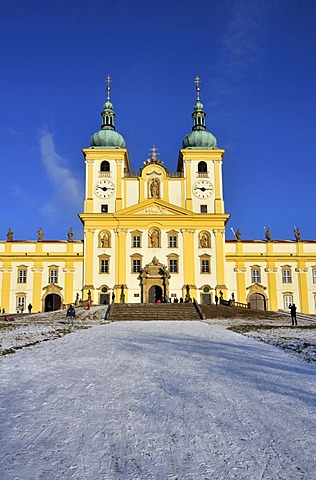 Baroque "Basilica Minor", Church of Visitation of Virgin Mary, on Svaty Kopecek, Holy Hill, near Olomouc, Czech Republic, Europe