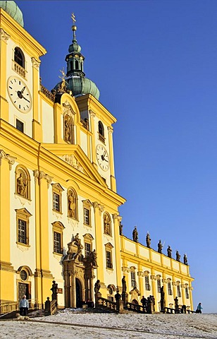 Baroque "Basilica Minor", Church of Visitation of Virgin Mary, on Svaty Kopecek, Holy Hill, near Olomouc, Czech Republic, Europe