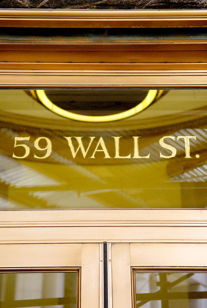 House number 59, Wall Street, Financial District, Manhattan, New York City, NYC, New York, United States of America, USA