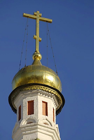 Golden dome of the Russian Orthodox Kazan cathedral, Red Square, Moscow, Russia