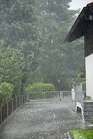 Hail, storm, 11.8.2008, Nicklheim, Bavaria, Germany, Europe