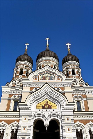 Aleksander-Nevski Cathedral, limestone hill of Tompea in the centre of Tallinn, Estonia, Baltic States, North Europe