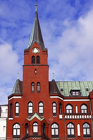 Swedish Mariner's Church, Gustaf-Adolf Church, port of Hamburg, Germany, Europe