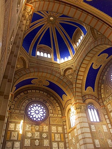 Interior view of the dome, Monumental Cemetery, Milan, Lombardy, Italy, Europe