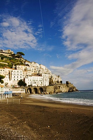 Beach of Amalfi, Amalfi, Costiera Amalfitana, Amalfi Coast, UNESCO World Heritage Site, Campania, Italy, Europe