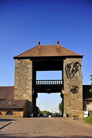 Deutsches Weintor or German Wine Gate, Schweigen-Rechtenbach, Naturpark Pfaelzerwald Nature Park, Rhineland-Palatinate, Germany, Europe