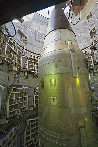 A Titan II missile in its underground silo at the Titan Missile Museum, Sahuarita, Arizona, USA