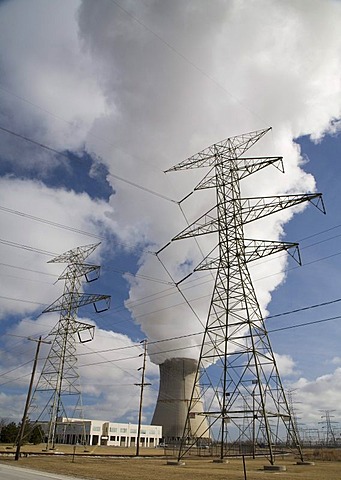 The Davis-Besse Nuclear Power Station, east of Toledo, Oak Harbor, Ohio, USA