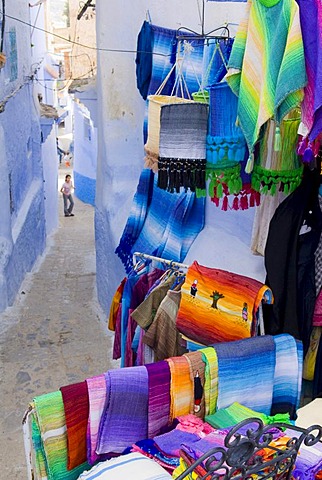 Carpet shop in Chefchaouen, Marocco, Africa