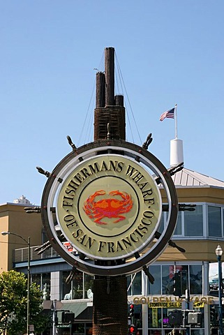 Sign of Fisherman's Wharf, San Francisco, California, North America, USA