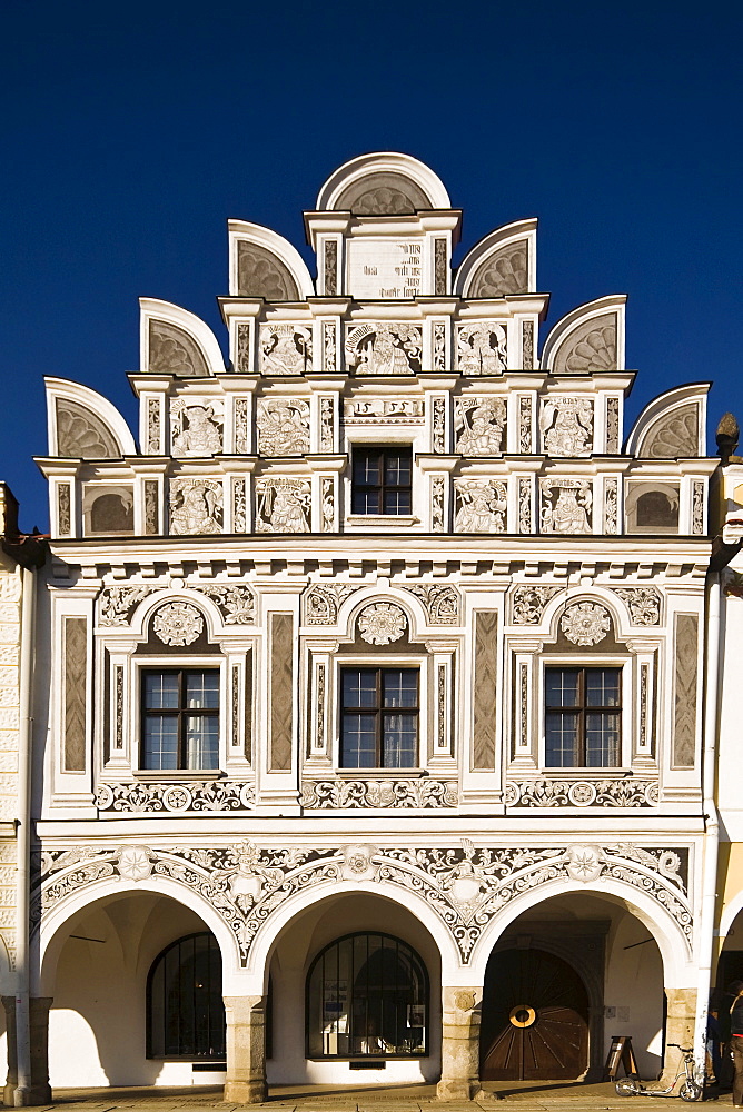 Building in the historic centre of Telc, Czech Republic, Europe
