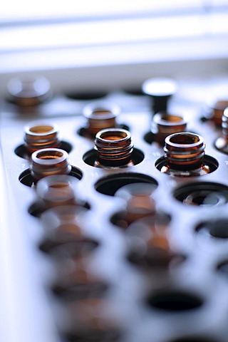 Bottles in medical laboratory for centrifuge